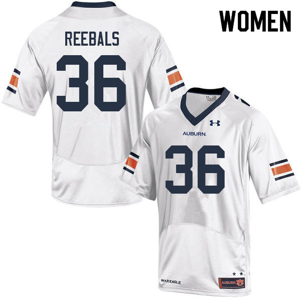 Auburn Tigers Women's Luke Reebals #36 White Under Armour Stitched College 2022 NCAA Authentic Football Jersey USJ8274HK